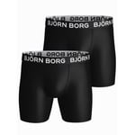 Björn Borg 2P Performance Boxer 1572 Svart polyester X-Small Herre