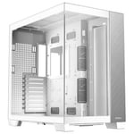 Antec Aluminium Blanc C8, Ventilateurs Non Inclus, Panneau Avant en Aluminium, Disposition à Double Chambre, Type C, Support de radiateur de 360 mm, Panneaux Avant et latéraux TG sans Couture,