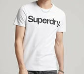 Superdry Mens T-Shirt - Short Sleeved White XXL