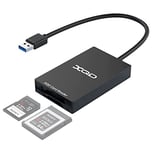 Dual XQD & SD SDXC Card Reader USB3.0 Dual Slot Memory Card Reader Compatible with XQD/SD/Sony M Series & G Series