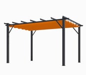 Pergola 100% Aluminium Couleur Rouille 4,00 X 3,00 X 2,30 M - 12 M2