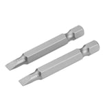 Skrutrekker bits - 2 stk, flat - SL1.2x6.5x50mm