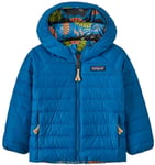 Patagonia Reversible Down Sweater Hoody forces of nature:vessel blue 4 år