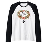 Funny Tiny Tim From A Christmas Carol Raglan Baseball Tee