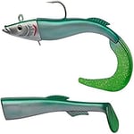 Berkley Powerbait Power Sandeel- Leurre Souple Polyvalent pour la Pêche en Mer, Founit avec deux Paddle pour le Lieu, Bar, du Bord ou en Bateau, Crazy Sandeel FIIIsh, Sayori