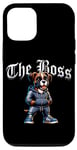 Coque pour iPhone 12/12 Pro Staffordshire Bull Terrier Dog The Boss Veste cool