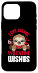 iPhone 16 Pro Max Love Kisses Valentine Wishes Sloth Valentine's Day Couple Case