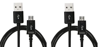 2 Câbles Micro USB de recharge et de Transfert pour Xiaomi Redmi Note 6 Pro ( 1 mètre + 3mètres -Noir )