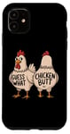 Coque pour iPhone 11 Guess What Chicken Butt Funny Dad Mom Frères et sœurs Humour