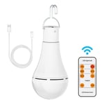 Usb Ampoule Rechargeable Avec Télécommande, 7W led Ampoules Batterie , E27 Tactile Dimmable Ampoule Avec Fonction de Synchronisation, Extérieur