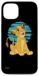 Coque pour iPhone 13 Disney Le Roi Lion Young Simba Happy Bleu Rétro