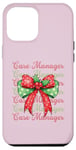 Coque pour iPhone 12 Pro Max Case Manager Merry Christmas Ruban Coquette Noeud Noël