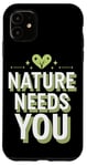 Coque pour iPhone 11 Optimisme climatique Journée de la Terre Durabilité Green Future