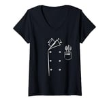 Womens Chef Coat Costume Halloween Cosplay Cooking Cook Birthday V-Neck T-Shirt