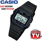 Casio Class Digital Watch F91 Water Splush F91 Look with Resin Strap in Black