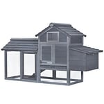 PawHut Chicken Coop Grey 540 mm x 1505 mm x 870 mm