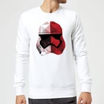 Sweat Homme Casque Stormtrooper Effet Cubiste - Star Wars - Blanc - L