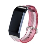 Fitbit Charge 3 fashion buckle kello vaihtoranneke - Punainen / Valkoinen Monivärinen