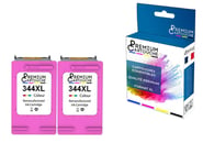 PREMIUM CARTOUCHE - x2 Cartouches compatibles pour HP 344 XL 344XL (C9363EE) compatibles HP HP DeskJet 5700 5740 5745 5900 5940 5943 5950 6500 6520 6