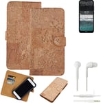 FOR Nokia C21 SMARTPHONE CASE COVER WALLETCASE CORK