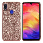 Xiaomi Glitter Redmi Note 7 kuoret - Ruusukulta Pinkki