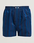 Derek Rose Classic Fit Woven Cotton Boxer Shorts Navy