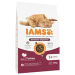 Ekonomipack: IAMS torrfoder för katter 2 x 10 kg - for Vitality Sensitive Digestion Adult & Senior med kalkon (2 x 10 kg)