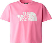 The North Face The North Face Girls' Cropped Easy T-Shirt Gamma Pink XL, Gamma Pink