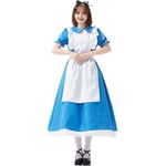 Lolita Halloween Cosplay Kostym Alice I Spegelland Lady Kostym Maid Lolita Klänning Karneval Fest Mardi Gras Kostymer Blue M