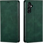 Etui Pour Samsung Galaxy A54, Housse En Cuir Premium Pu Portefeuille Conque, [Fentes Pour Cartes] [Fermoir Magnétique] [Stand Fonction] Flip Coque Pour Samsung Galaxy A54 - Vert