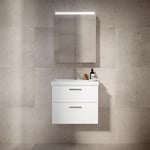 INR Möbelpaket Viskan Solid med Tvättställ och handtag, Spegelskåp Stage 02 (20): 320811 Kommod 60, Premium W 226057
