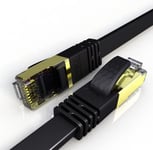 Veetop 0.5m Flat Cat8 Ethernet Cable, 26AWG Cat 8 Network Internet Lan Cable High Speed 40Gbps 2000Mhz Gigabit SSTP RJ45 Gold Plated Connector for Router, Modem, Switch, Xbox,Gaming,TV Box,Data Center