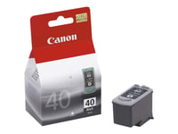 Canon Pg-40Bk - 16 Ml - Lång Livslängd - Svartfärgad - Original - Bläckpatron - För Fax Jx210  Pixma Ip1800, Ip1900, Ip2600, Mp140, Mp190, Mp210, Mp220, Mp470, Mx300, Mx310