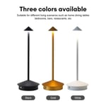 Dimbar LED-bordslampa i aluminium, IP54-skydd, för inomhus- och utomhusbruk, laddningsbas med stickkontakt, H29cm, EU-kontakt - Corten-WELLNGS Gold