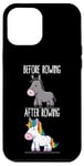 Coque pour iPhone 12 Pro Max Avant et après Rowing Unicorn Rower