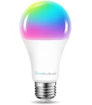 Homcloud Ampoule A70 Smart Wi-Fi Intelligente LED Multicouleure + blanc CCT E27 dimmable, 11W, 1050 Lumens, contrôle avec l’application, Alexa ou Google