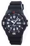 Casio Quartz Analog 100M Black Resin Strap MRW-200H-1BVDF Men's Watch