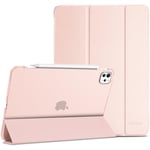 ProCase Smart Case for iPad Pro 11 Inch Case 2024 M4(Model: A2836/A2837/A3006), Slim Folio Stand Hard Back Shell Protective Tablet Cover for 5th Generation iPad Pro 11" 2024 -Lightpink