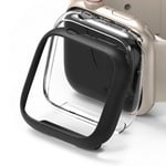 Apple Watch 7 41mm Case Cover 2-pack, Ringke Slim - Clear & Matte Black