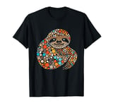 Colorful Dot Sloth Graphic Art T-Shirt