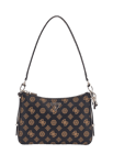 Guess Eco Erica Top Zip Shoulder Bag Brun