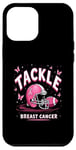 Coque pour iPhone 15 Pro Max Casque de football pour lutte contre le cancer du sein Rose