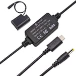 Gonine DMW-DCC12 DC Coupler and USB-C DMW-AC8 AC Power Adapter Set for Lumix DMC-GH3 DMC-GH4 DMC-GH3K DMC-GH4K DC-GH5 DC-G9 Digital Camera,Replace BLF-19 Battery