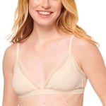 Sloggi BH GO Ribbed Lace Bralette Creme bomull Large Dam