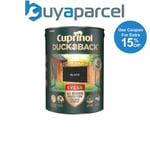 Cuprinol 5244557 Ducksback 5 Year Waterproof for Sheds & Fences Black 5 litre CU