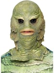 Smiffys Universal Monsters Creature From The Black Lagoon Latex Mask, Adults Overhead Green Mask, Official License Mask with Scale Details, Perfect for Halloween and Themed Parties