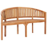 Banc De Jardin Meuble De Patio D'extérieur Terrasse En Forme De Banane 151 Cm Teck Solide Helloshop26 02_0011708