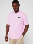 Lacoste Croc 80s Relaxed Logo Polo Shirt - Pink, Pink, Size L, Men