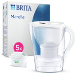 BRITA Marella Water Filter Jug Half year pack White 2.4L