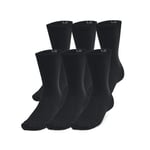 Under Armour UA Essential 6pk Crew - Black/Black/Castlerock - MD